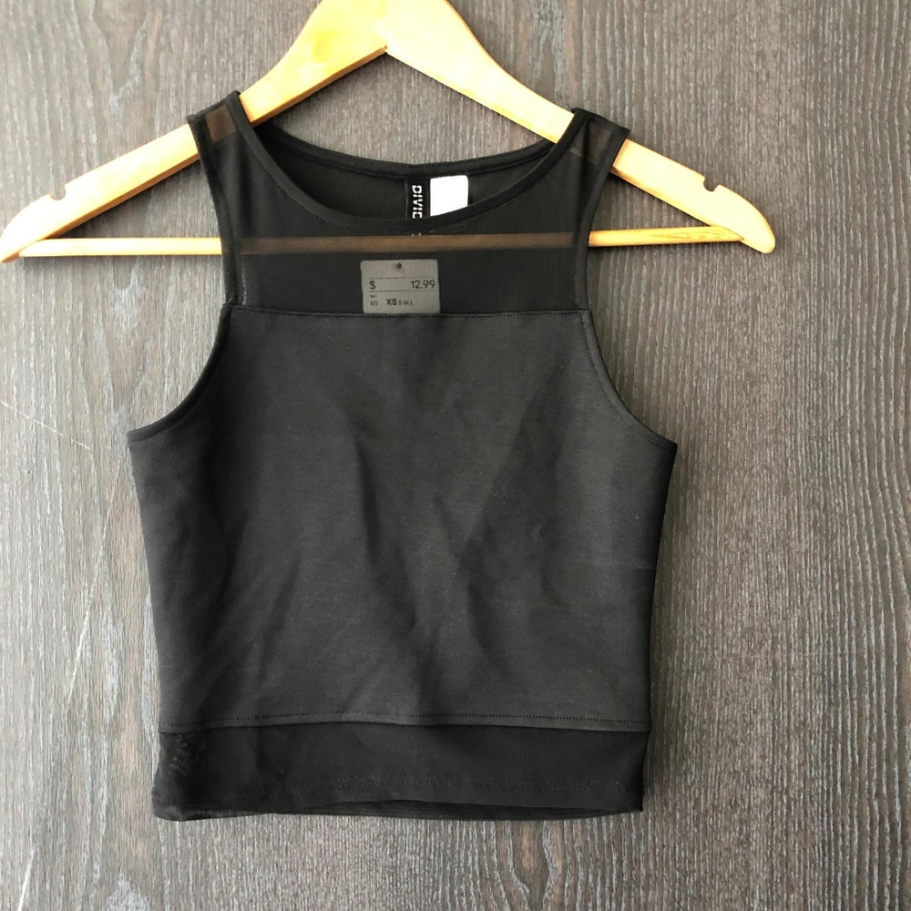 H&M Mesh Crop Tank NWT